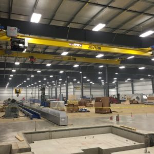 Overhead Bridge Crane in Manufacturing Plant