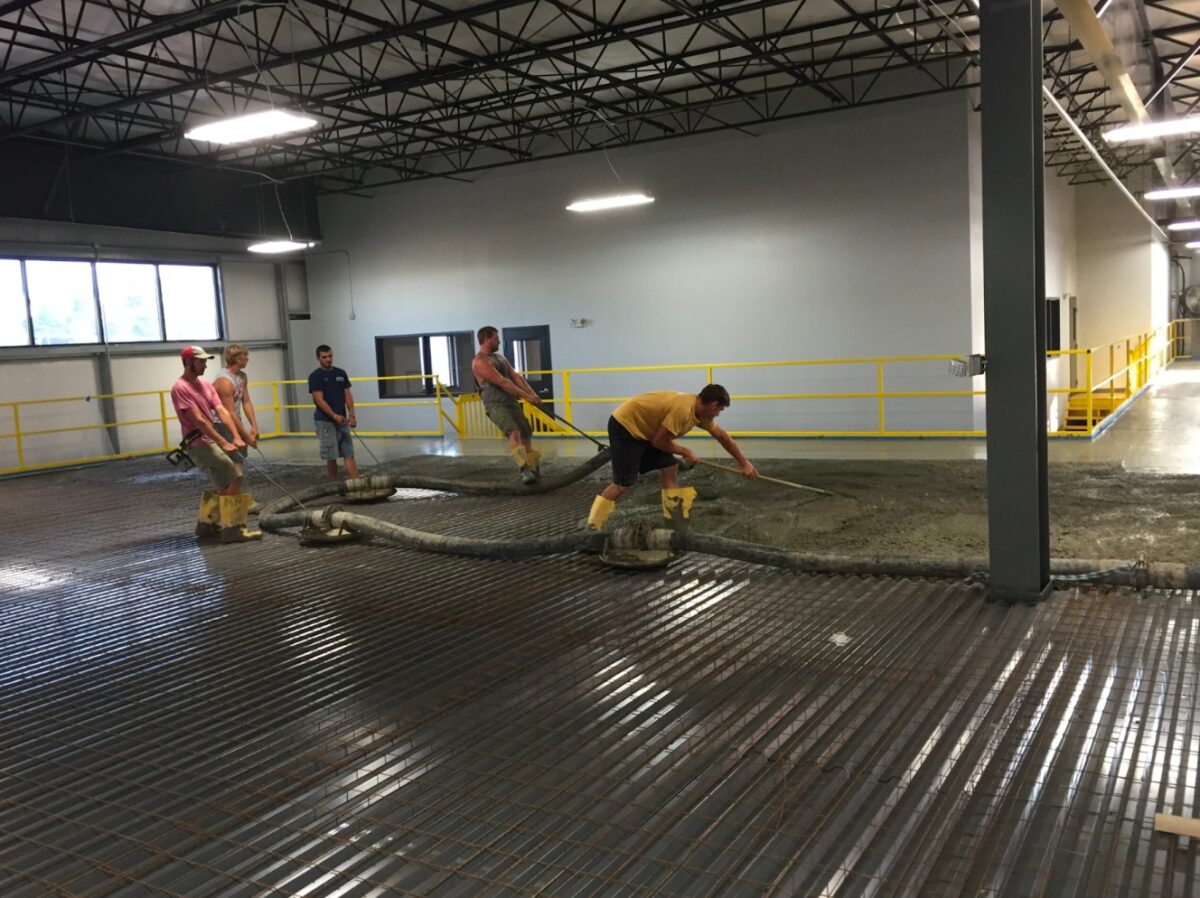 Crew Leveling Concrete