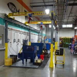 Freestanding Workstation Bridge Crane for Worth Manufacturing in Wisconsin