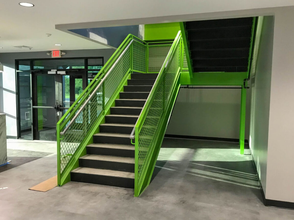 Green Steel Stairs