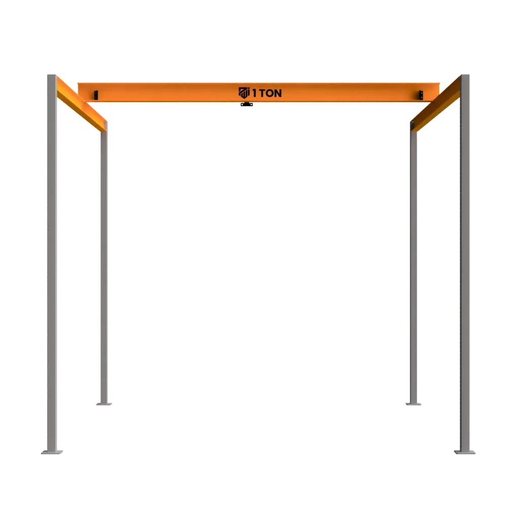PWI Freestanding Straight Monorail 3D Model
