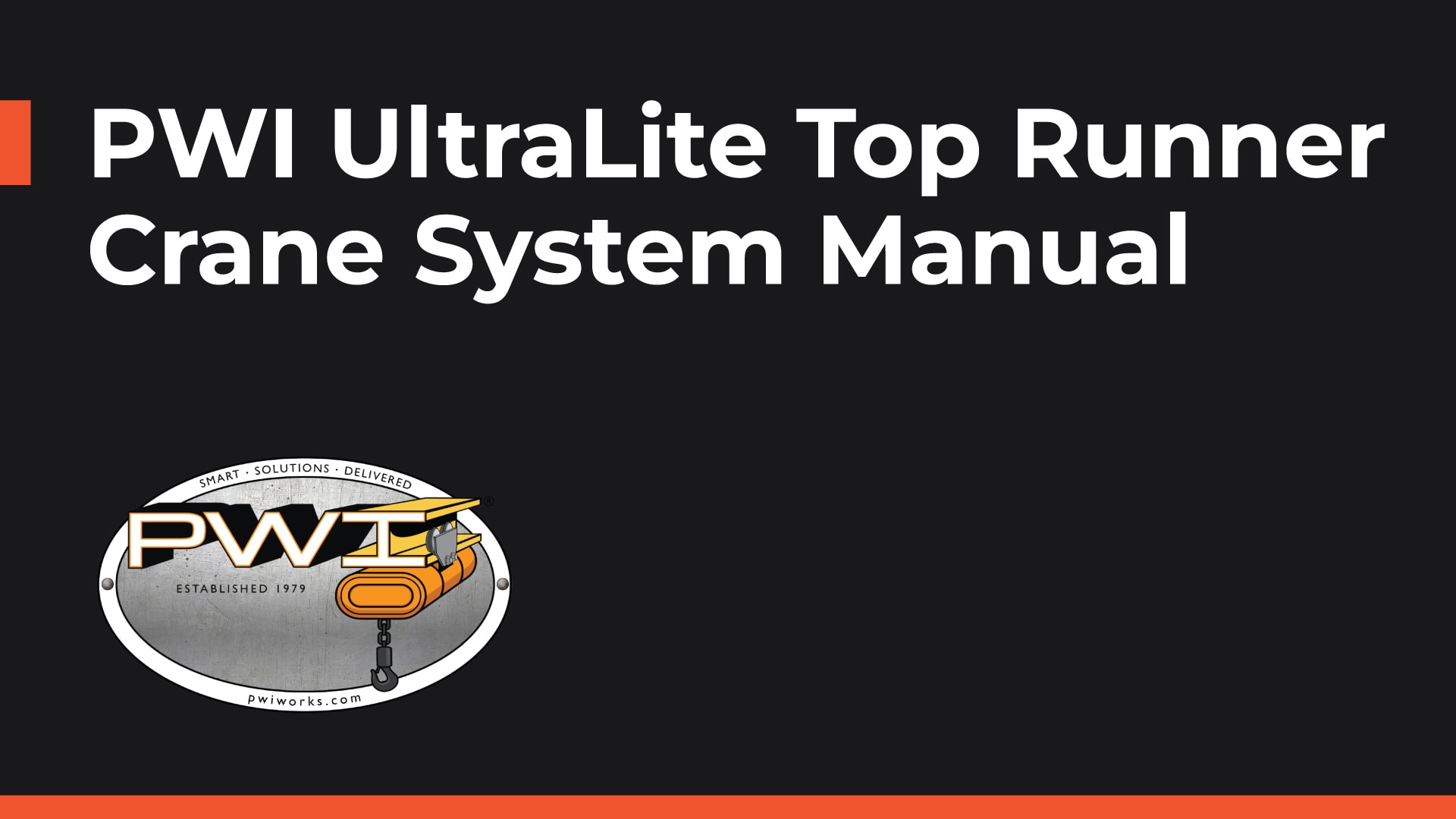 PWI UltraLite Top Runner Manual Cover