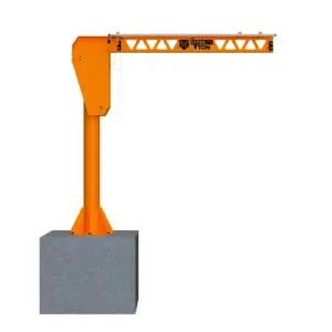 PWI UltraLite Freestanding Jib Crane White Background