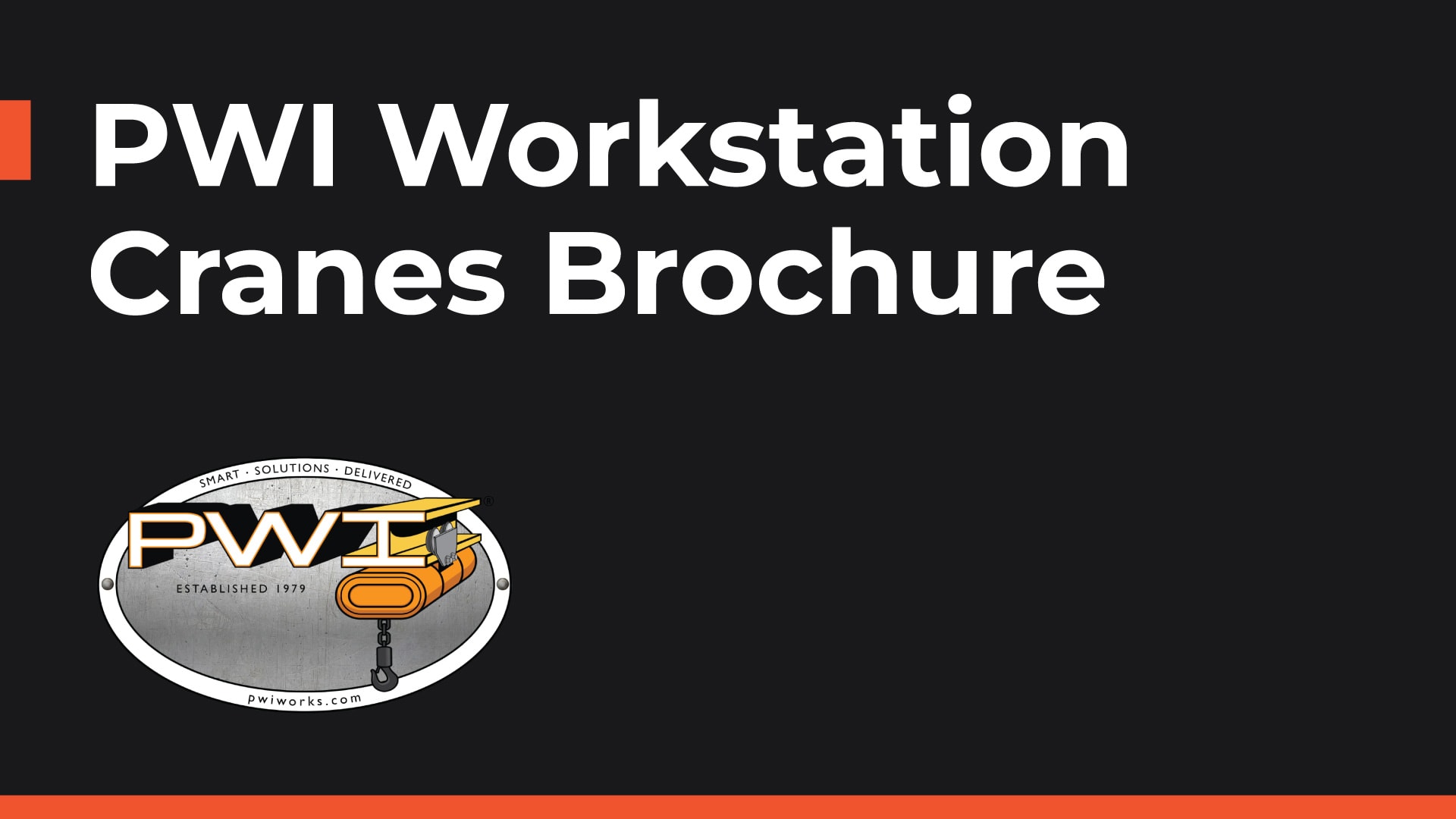 PWI Workstation Cranes Brochure Cover