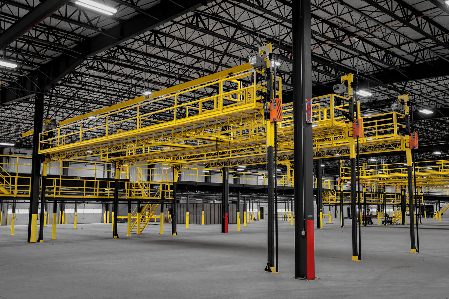 Stationary Platform With Rails Guardian Work Platforms | PWI