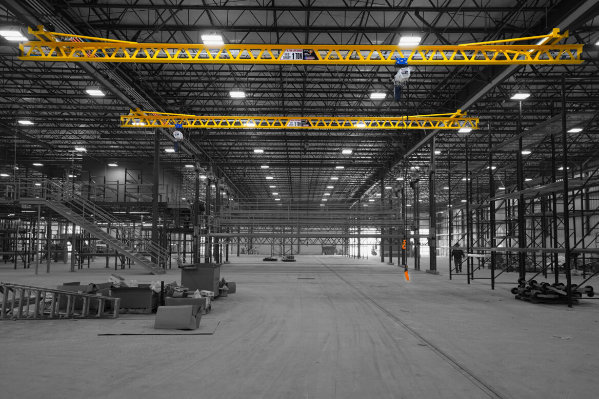 UltraLite Ceiling Mounted Bridge Cranes | PWI